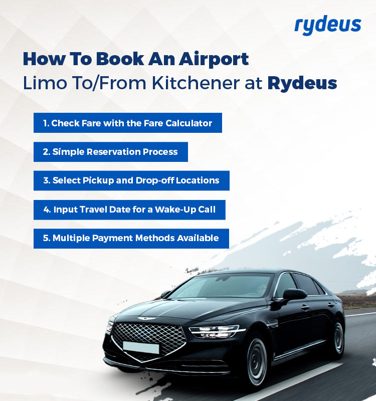 How To Book An Airport Limo To/From Kitchener at Rydeus